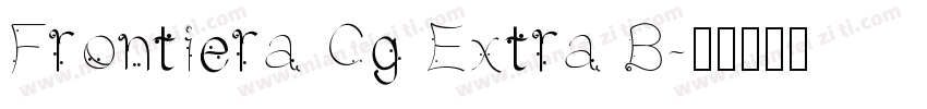 Frontiera Cg Extra B字体转换